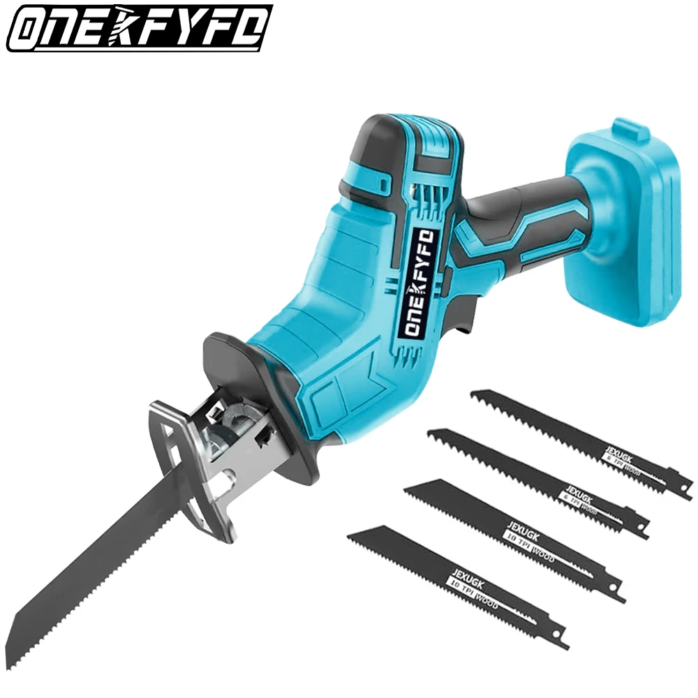 

ONEKFYFD Cordless Electric Reciprocating Saw Electric Horse Knife Small Handheld Outdoor Cutting Saw for Makita 18V Battery