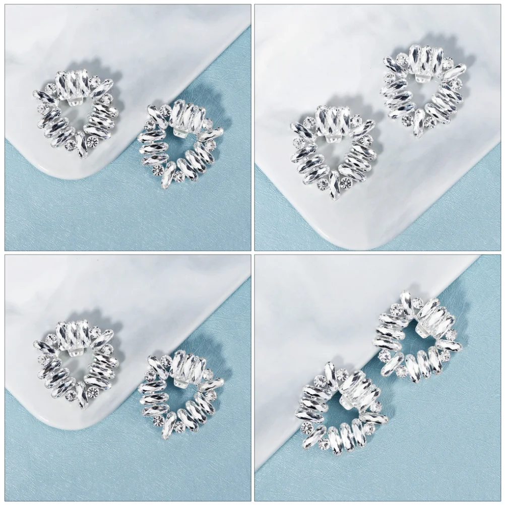 

1 Pair Rhinestone Buckle Accessories For Women Decorative Clips Wedding Party High Heels Sandals Boots Dress Shoe Jewelry Charms