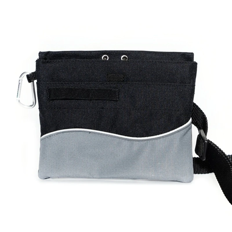 Dog Treat Bag with Poop Bag Holder Waist Shoulder Strap 2 with Shoulder Strap, Waist Belt and Clip