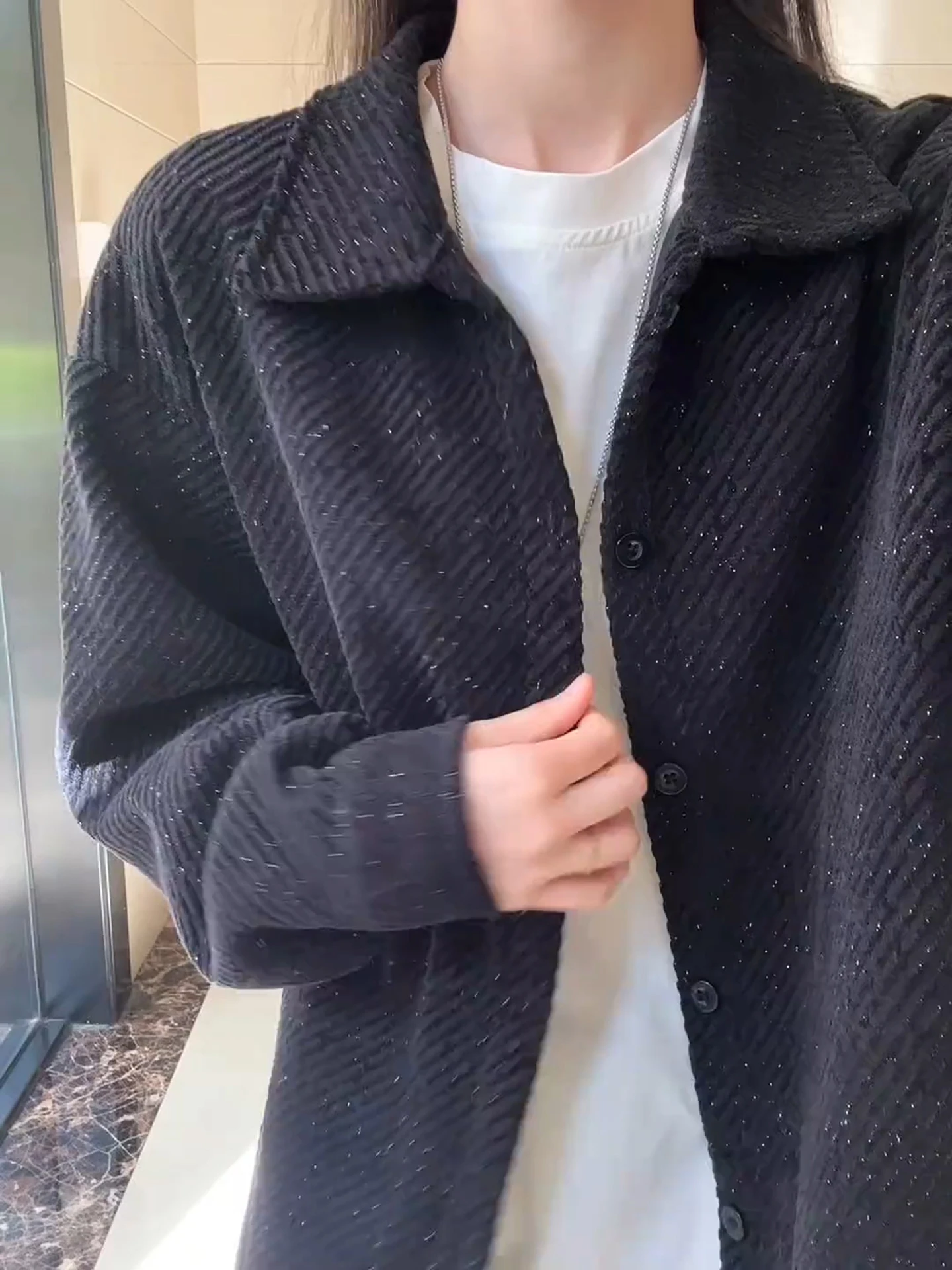 

Повседневная рубашка с длинными рукавами, мужская осенне-зимняя модная брендовая куртка с рисунком зебры, ветрозащитная куртка в американском ретро-стиле из полиэфирного волокна