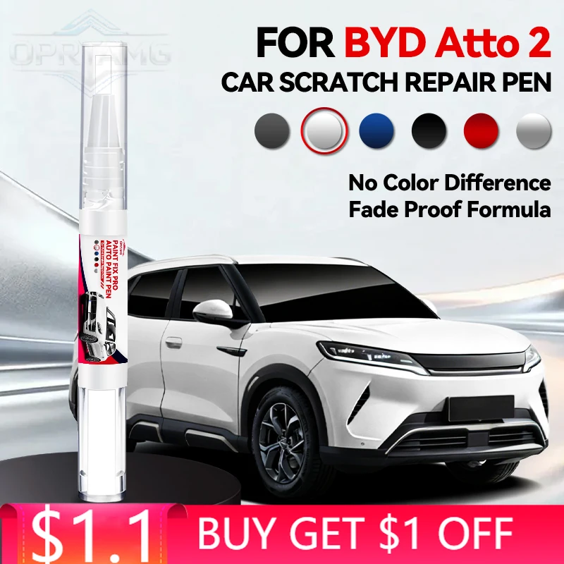 Accesorios especiales para coches BYD ATTO 2, bolígrafo de reparación de pintura, eliminador de arañazos, accesorios de bricolaje para automóviles, blanco WAC, verde HCJ Gr