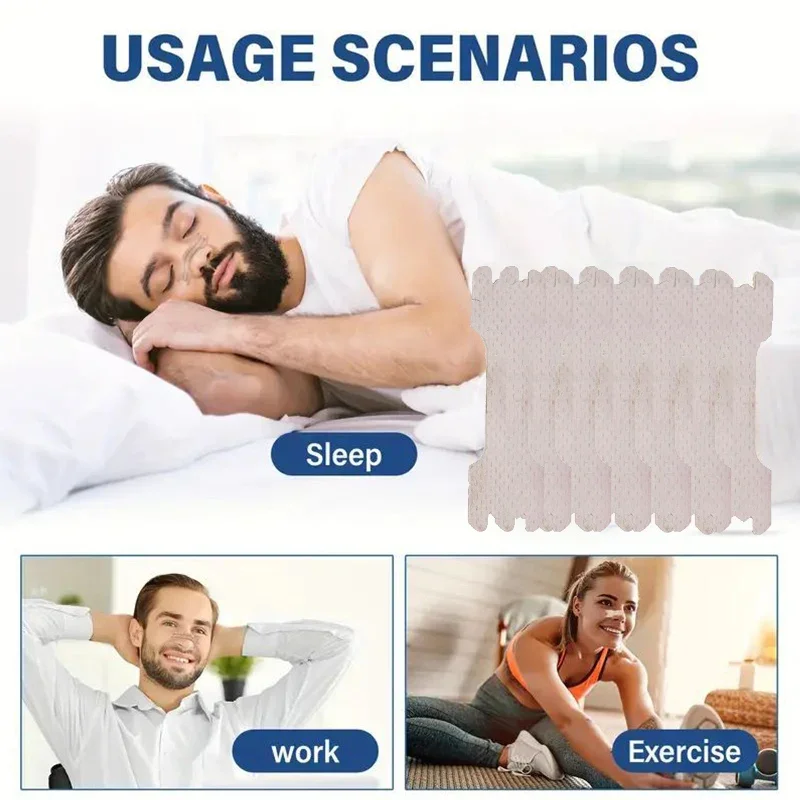 رقعة أفضل للتنفس مضادة للشخير، شرائط الأنف للبالغين، معدات حماية جيدة للاستعمال مرة واحدة 10 قطعة 30 قطعة 60 قطعة