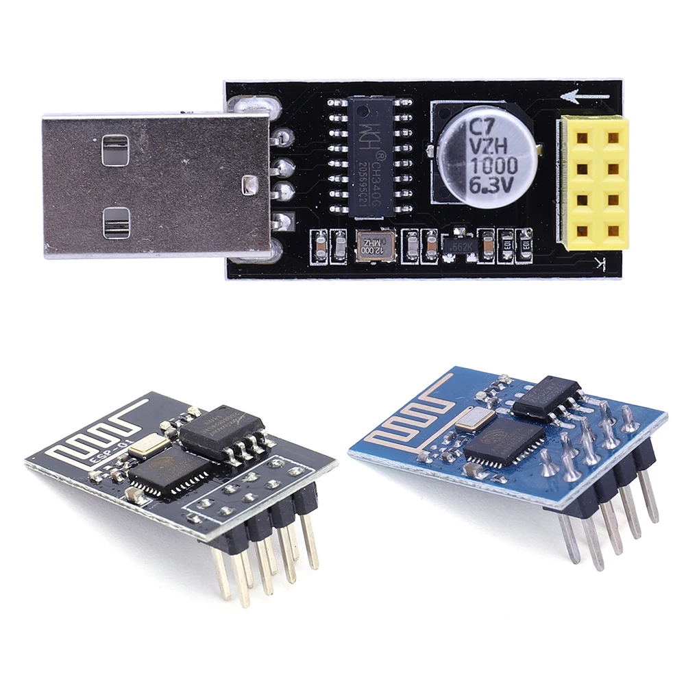 USB To ESP8266 Wireless WiFi Development Board Module Support Windows Systems ESP-01 Adapter 1000uF Solid-state Capacitor