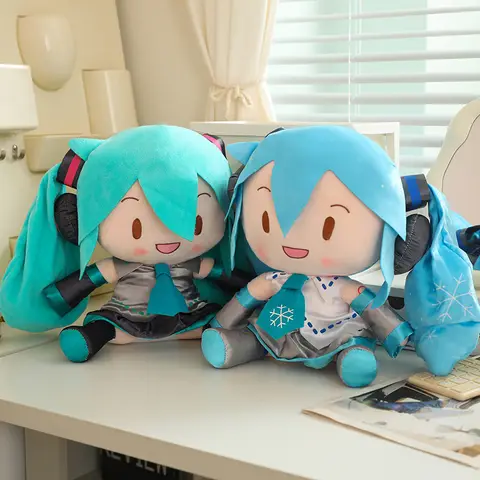 32 cm söt Hatsune Miku plyschleksak kawaii anime Miku med rosett högkvalitativa plyschdjur heminredning lugnande plyschdjur födelsedagspresent flicka 12 best sales Fran Bow plysch - №10