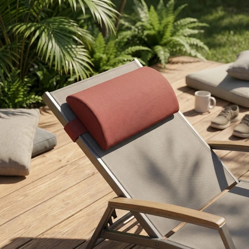 For Outdoor Relaxation Outdoor Neck Support Garden Seat Headrest Lightweight Head Support Pillow Soft Polyester Filling