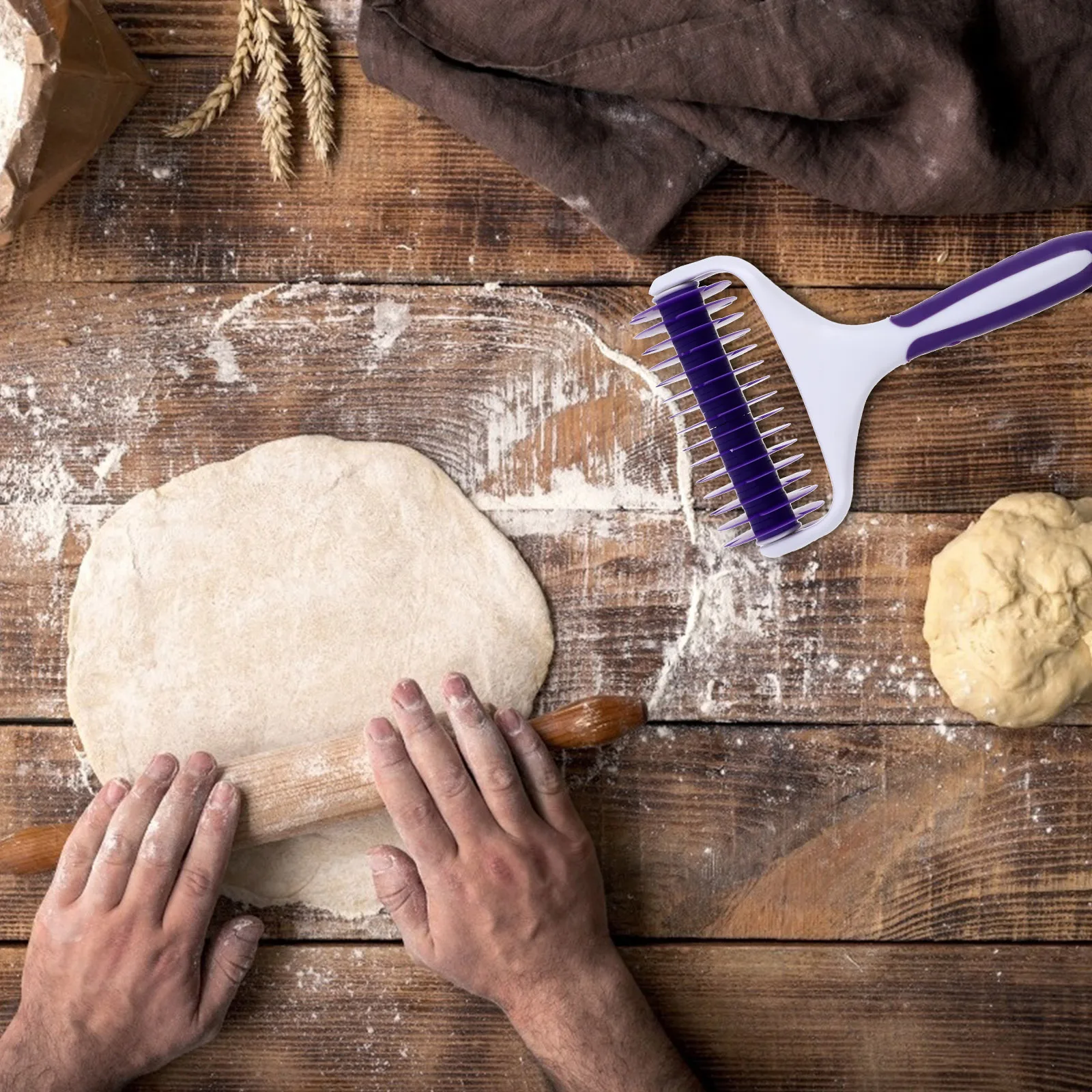 1 قطعة الخبز نفطة الأسطوانة كفاءة البيتزا دوكر للإفراج المعجنات لاذع العجين المتداول قبضة عدم الانزلاق