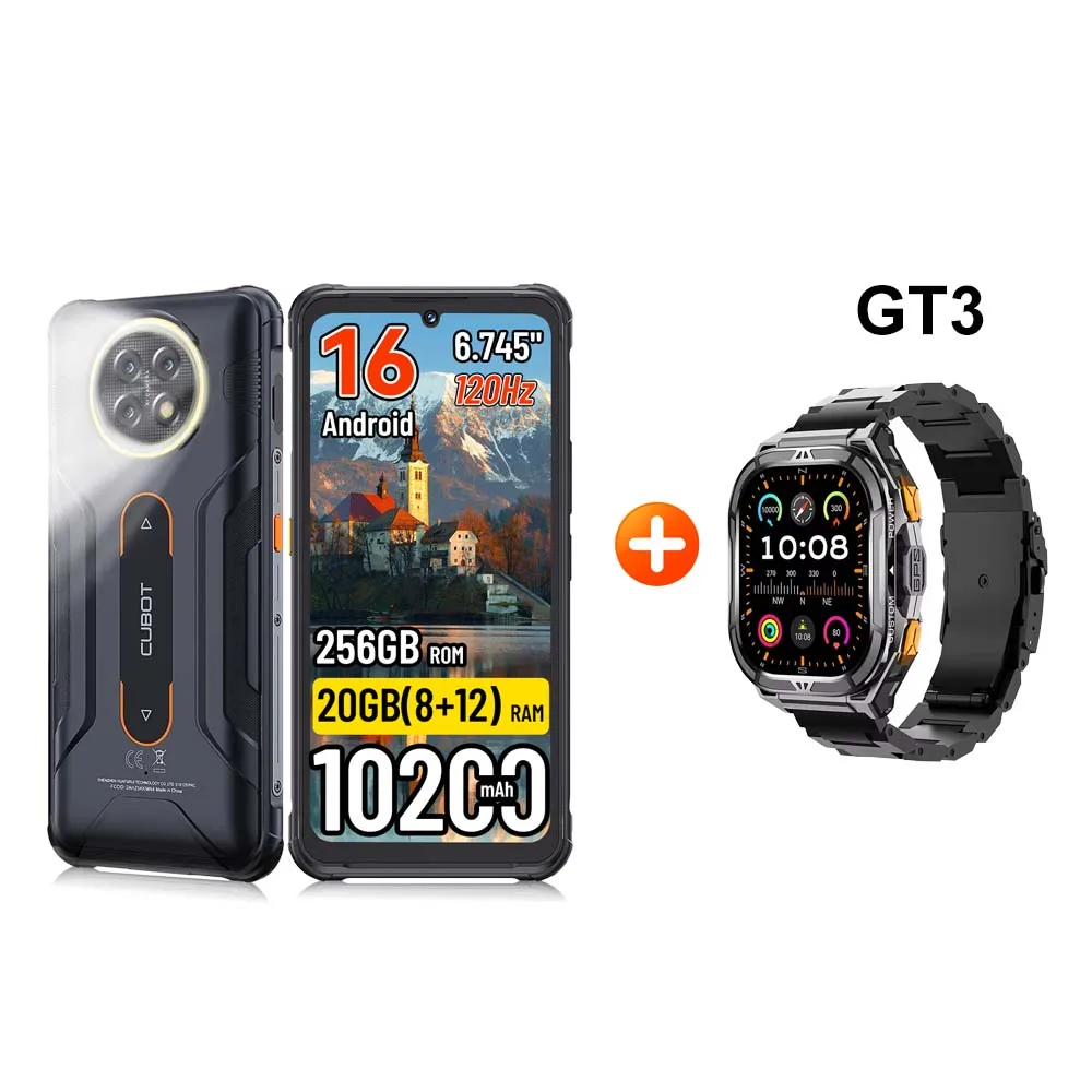 [Versand aus Polen] Cubot KingKong ACE 5 Android 16 10200mAh Robustes Smartphone 20GB(8+12) RAM 256GB ROM 6,745" 120Hz NFC