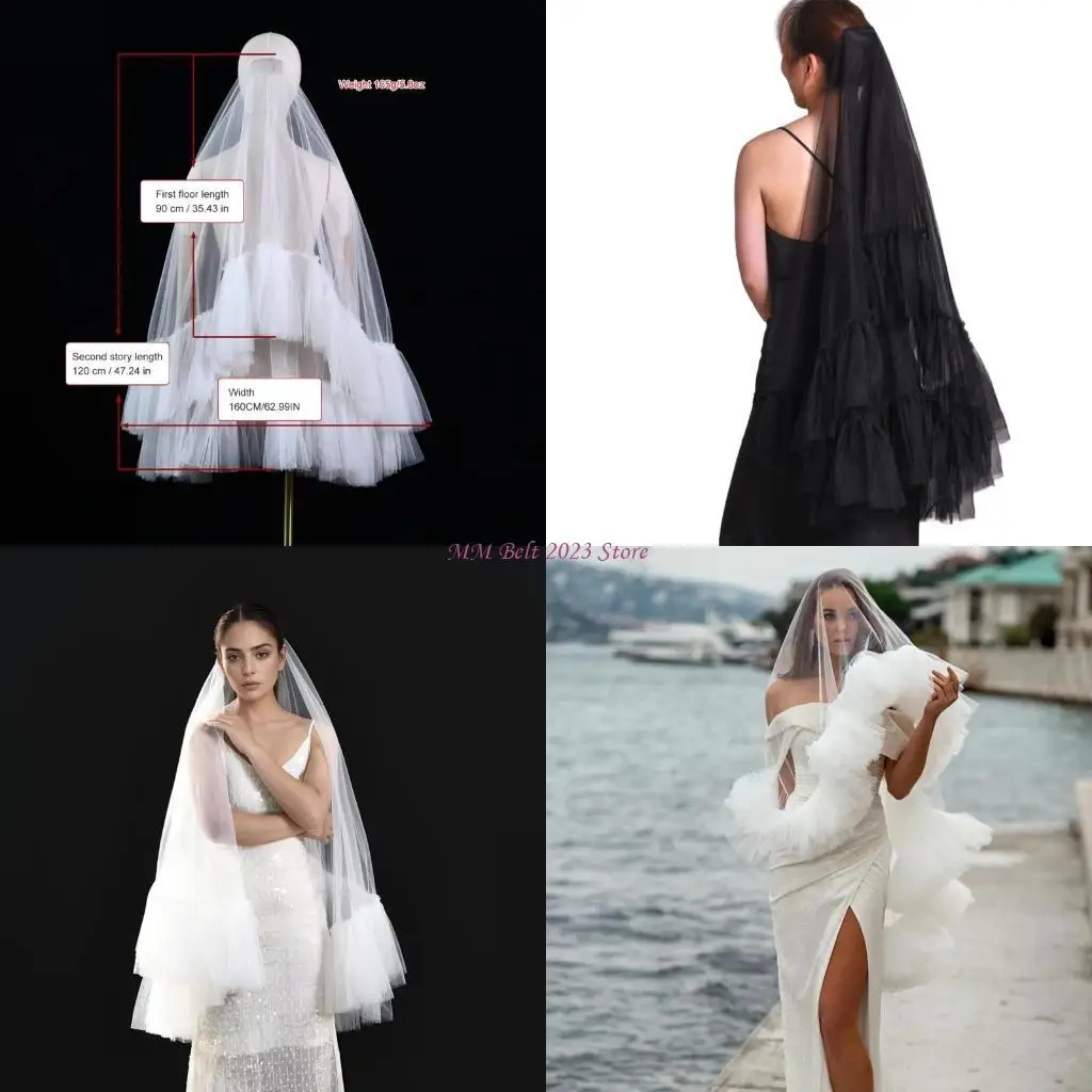 

49ME Свадебный головной убор на кончиках пальцев, фата, соборная свадебная фата, минималистская женская фата