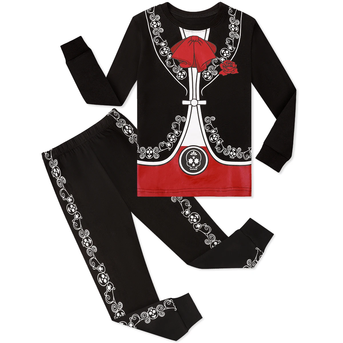 

Пижамы на Хэллоуин, детские пижамы в Мексике «День мертвых», одежда для сна для маленьких мальчиков, карнавальное нарядное платье, подарок для вечеринки, комплект ночного белья