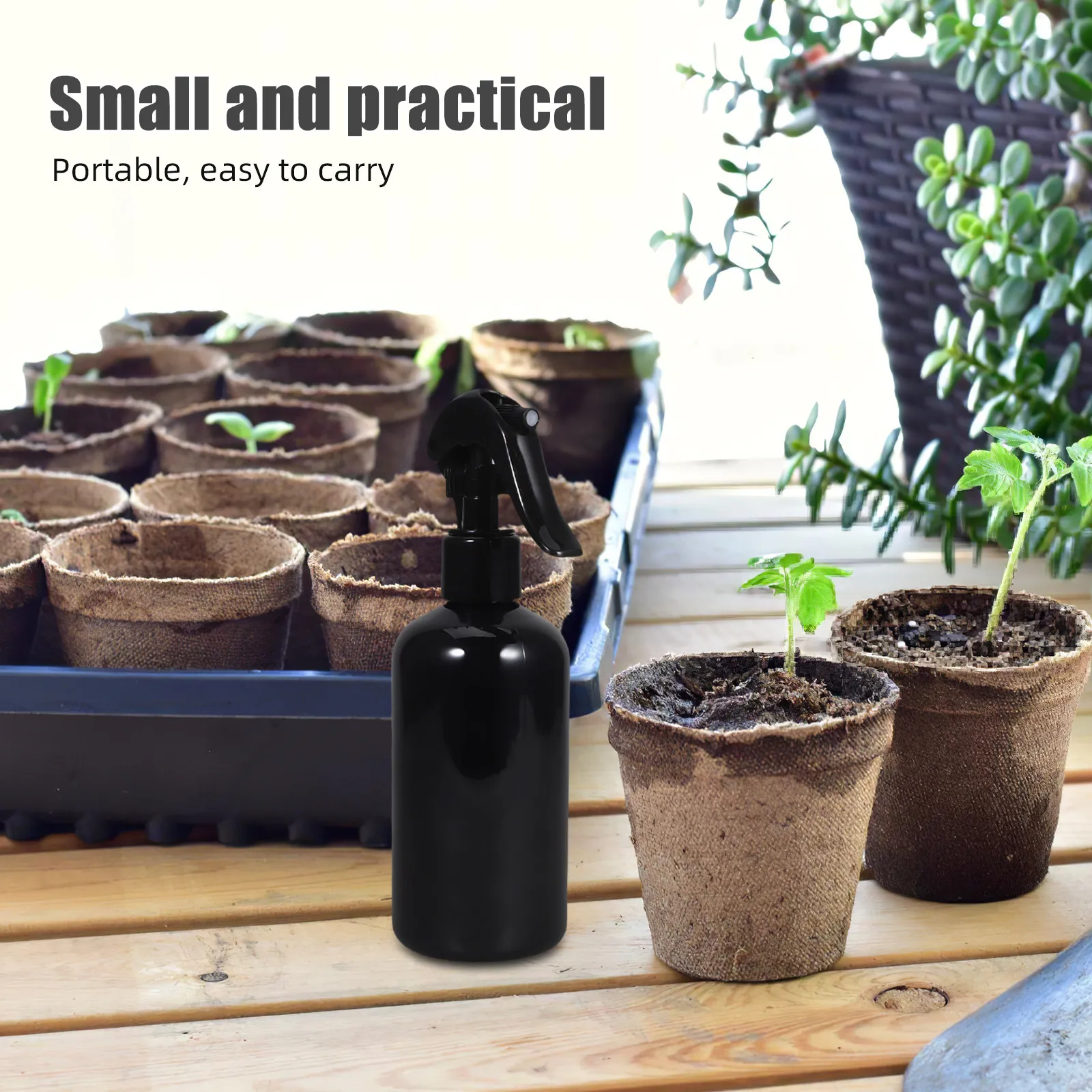 5Pcs 250Ml Plastic Spray Bottle Garden Watering Sprayer Leakproof Lightweight Handheld Misting Bottle for Plants Indoor Outdoor