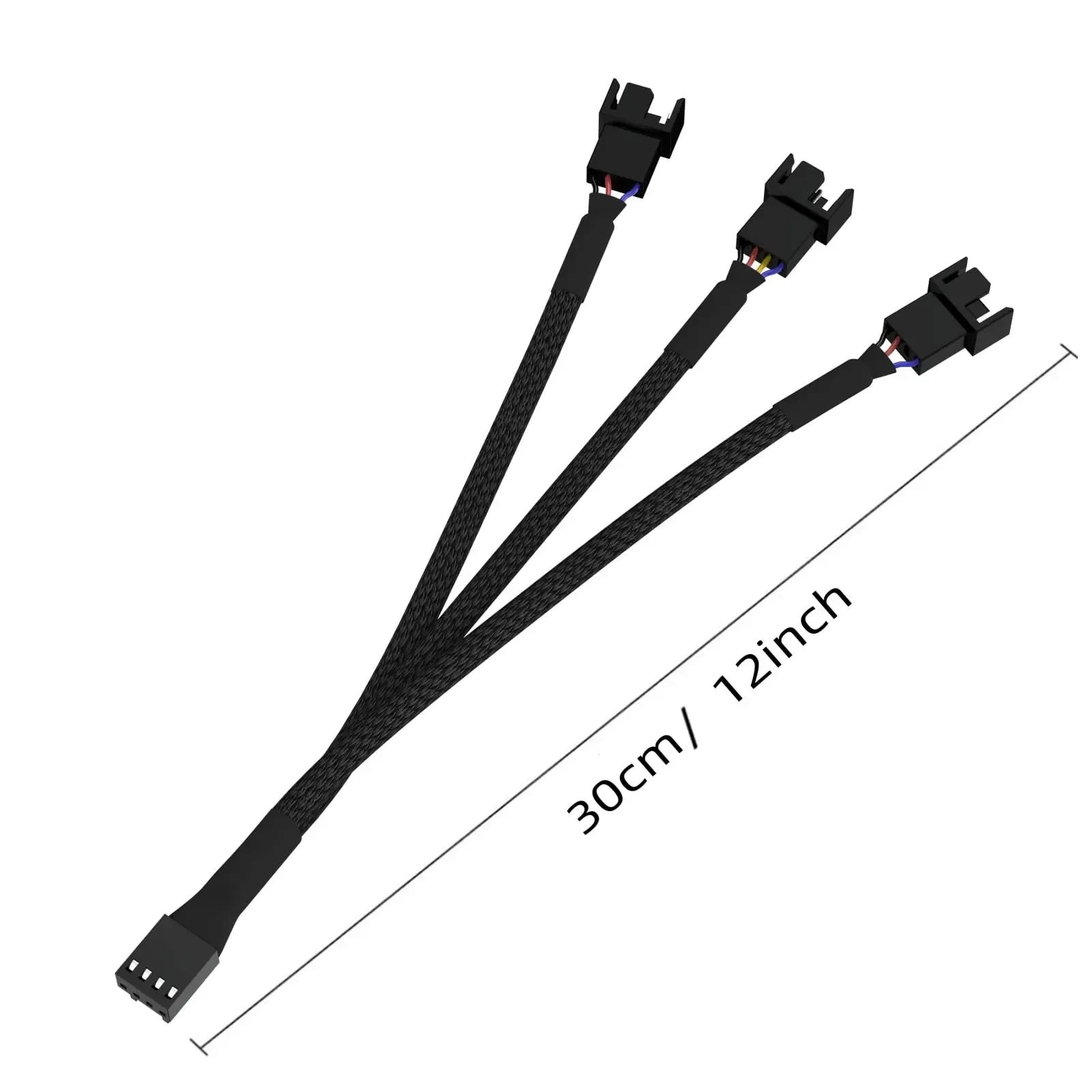 4-stykowa kabel splittera wentylator PWM 1 do 3-kierunkowa, chłodzona 1-3-kierunkowa przedłużka pleciony kabel przedłużka 4-pinowa