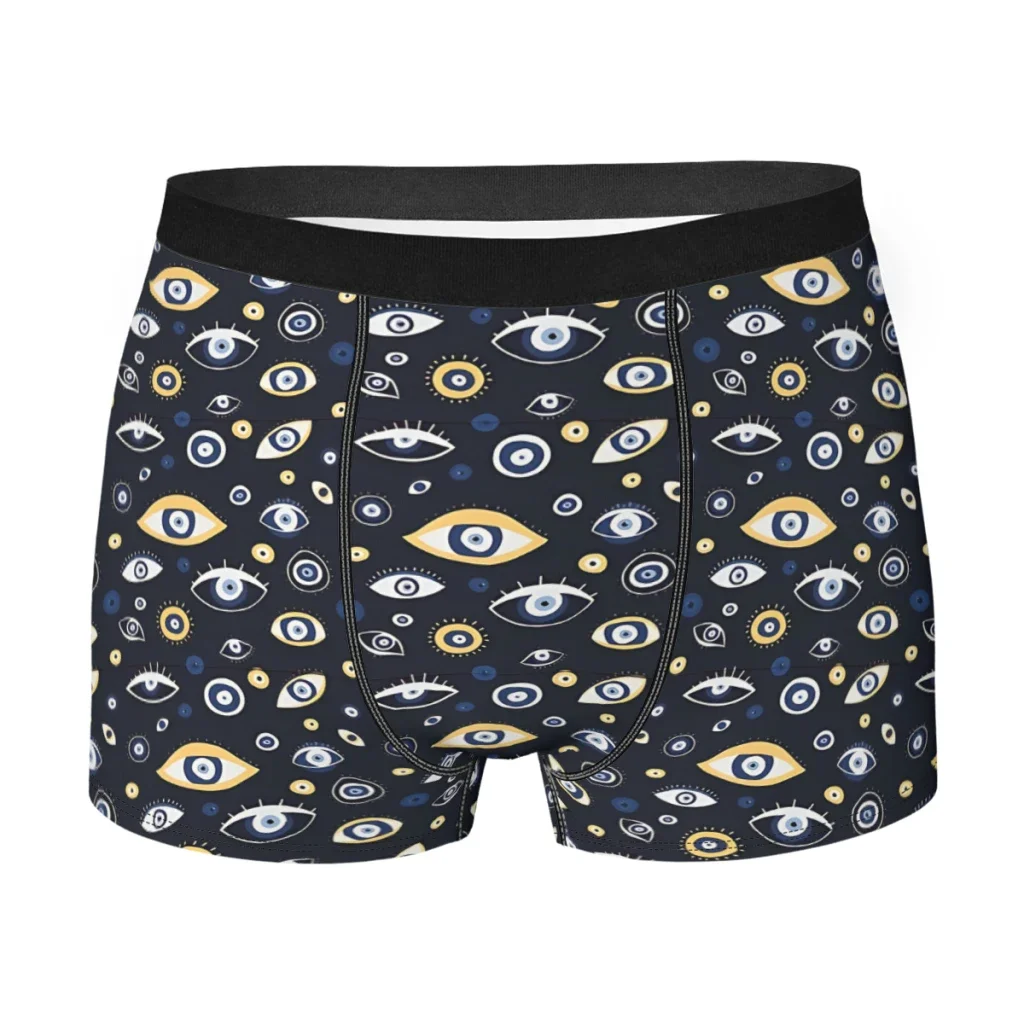 Evil Eye Seamless Pattern   Underpants Breathbale Panties Man Underwear Print Shorts Boxer Briefs