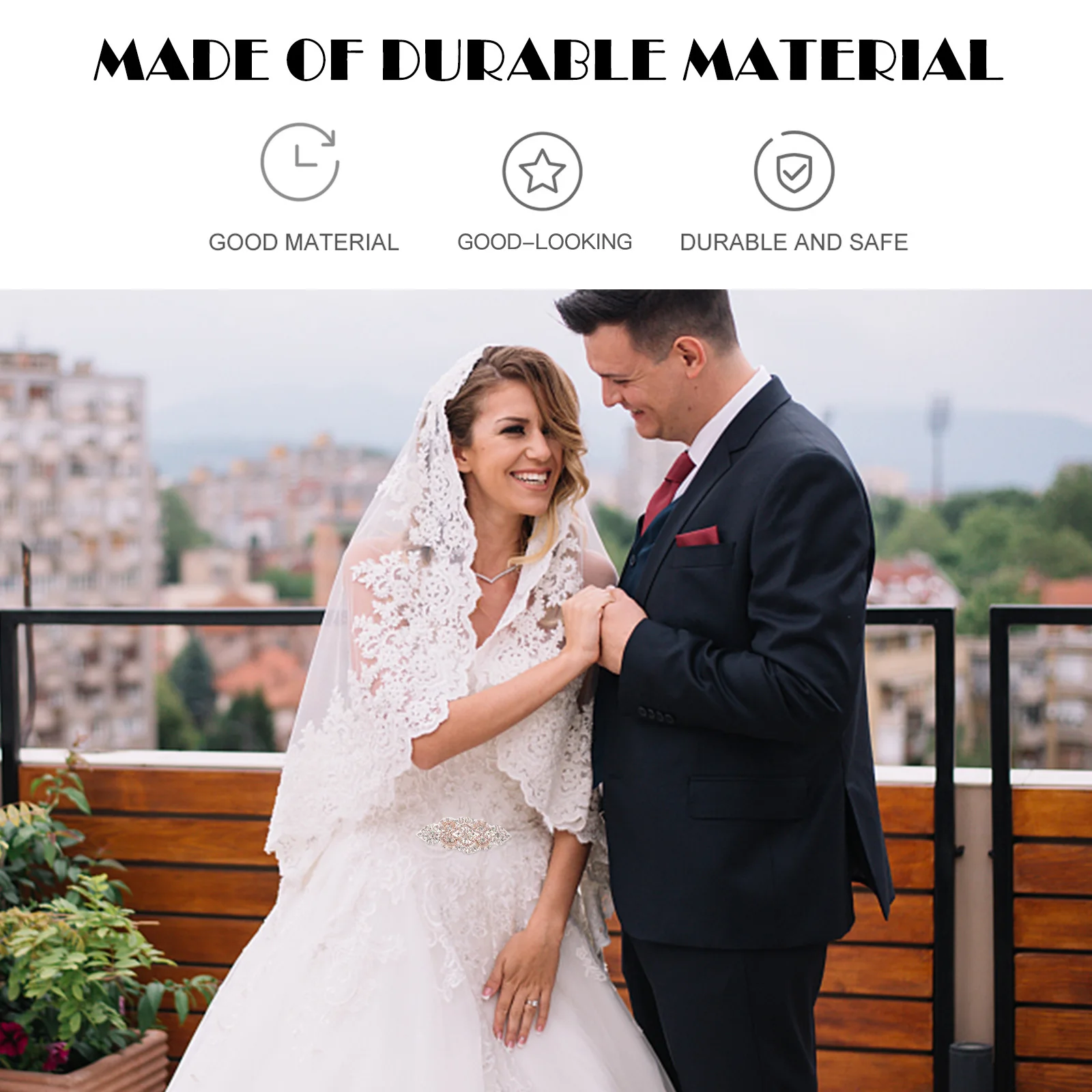 

Water Rhinestone Belt Applique Pearl Embellished Sew-On Bridal Sash Dress Garment Craft Patch Elegant Diy Accessory