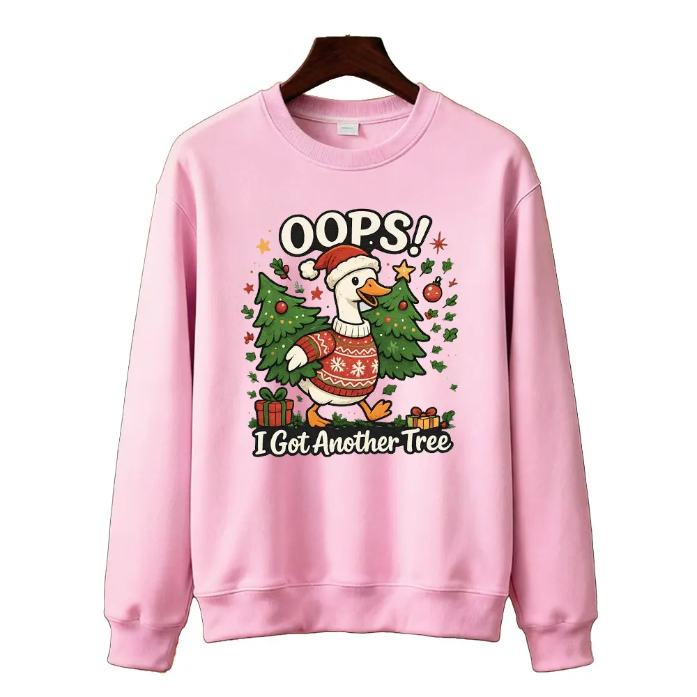 

Толстовка Oop I Got Another Tree, забавная рождественская гусь, ретро, праздничный юмор, модный дизайн, саркастический рождественский осень и зима
