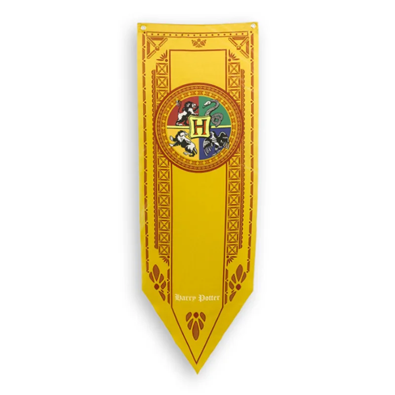 Harry Potter Colorful Pennants Hogwarts Magic Academy Badge Colorful Pull Flag Bar Birthday Party Decorations Halloween Props