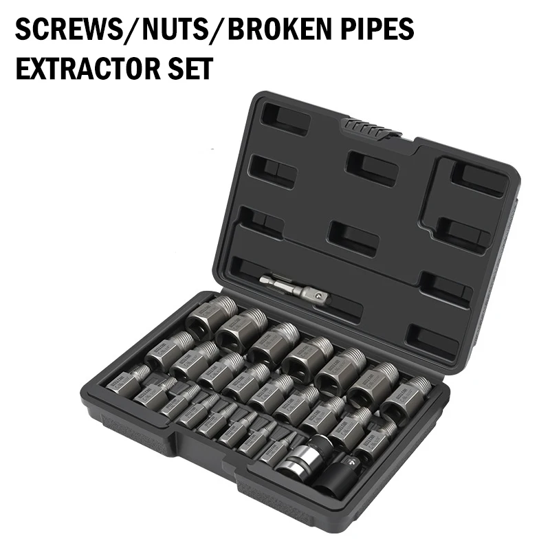 

Универсальные зачищенные и поврежденные винты, 15-27 шт., набор для извлечения винтов, легкий инструмент для снятия шпилек болтов, набор сверл, сломанный болт на скорость