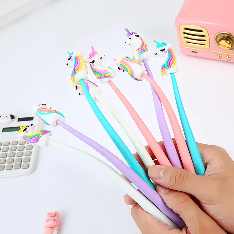 24Pcs Wholesale New Unicorn Yaoyao gel pens Novelty Cartoon Student Stationery Gifts Back to school