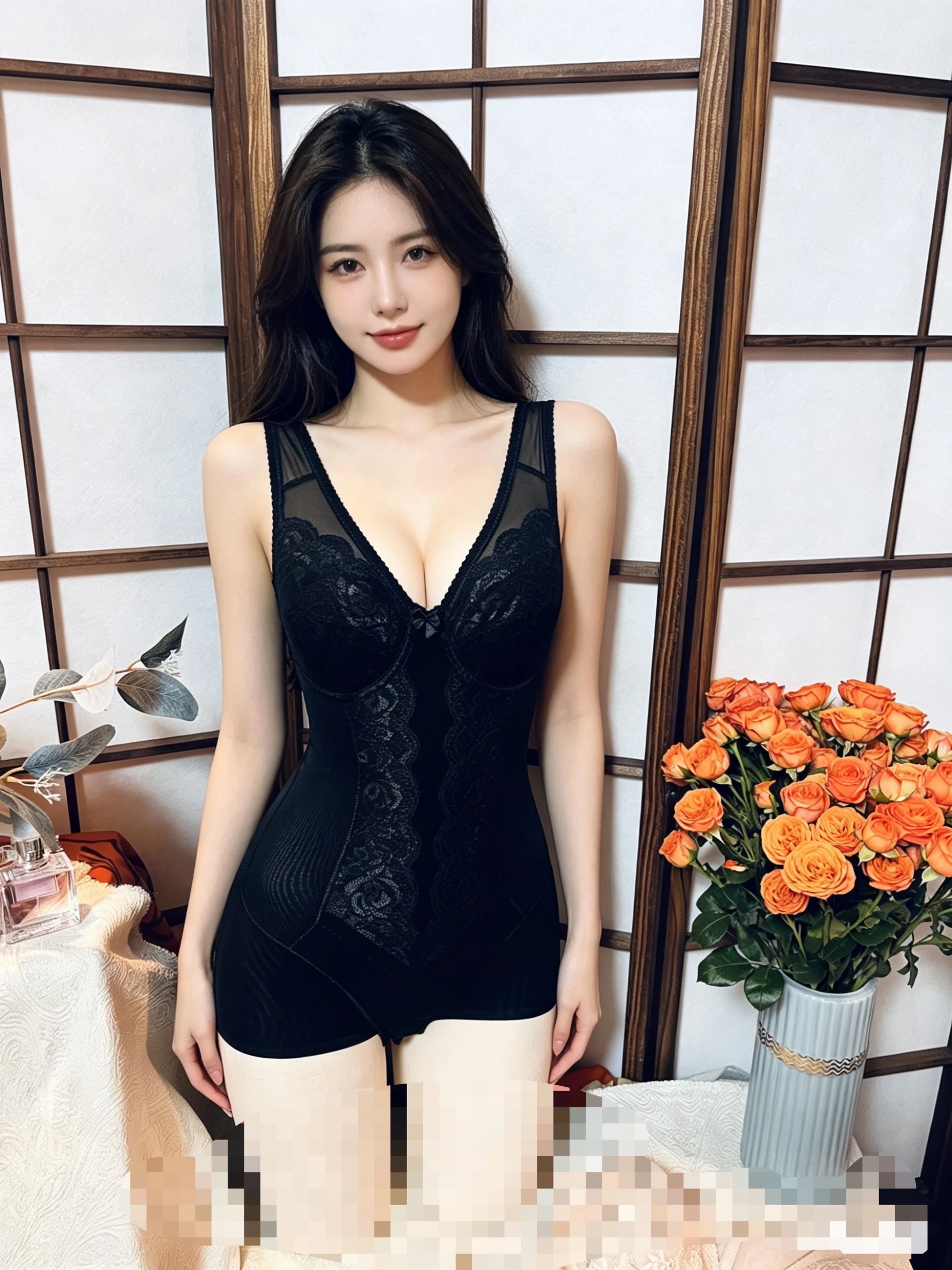 slimming-bodysuit-women's-cotton-cup-with-steel-ring-summer-thin-tight-version-beauty-body-sexy-underwear-three-quarter-pants