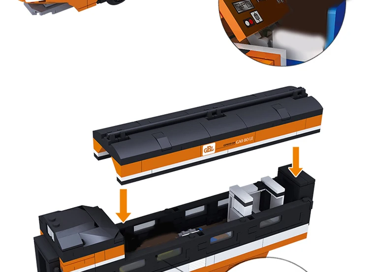 Technische City Power Train High-Tech-Eisenbahnstrecken-Bausteine, U-Bahn-Fahrzeug, Bausteine ​​zum Zusammenbauen, Spielzeug, Geschenke für Teenager und Erwachsene – Detail 10