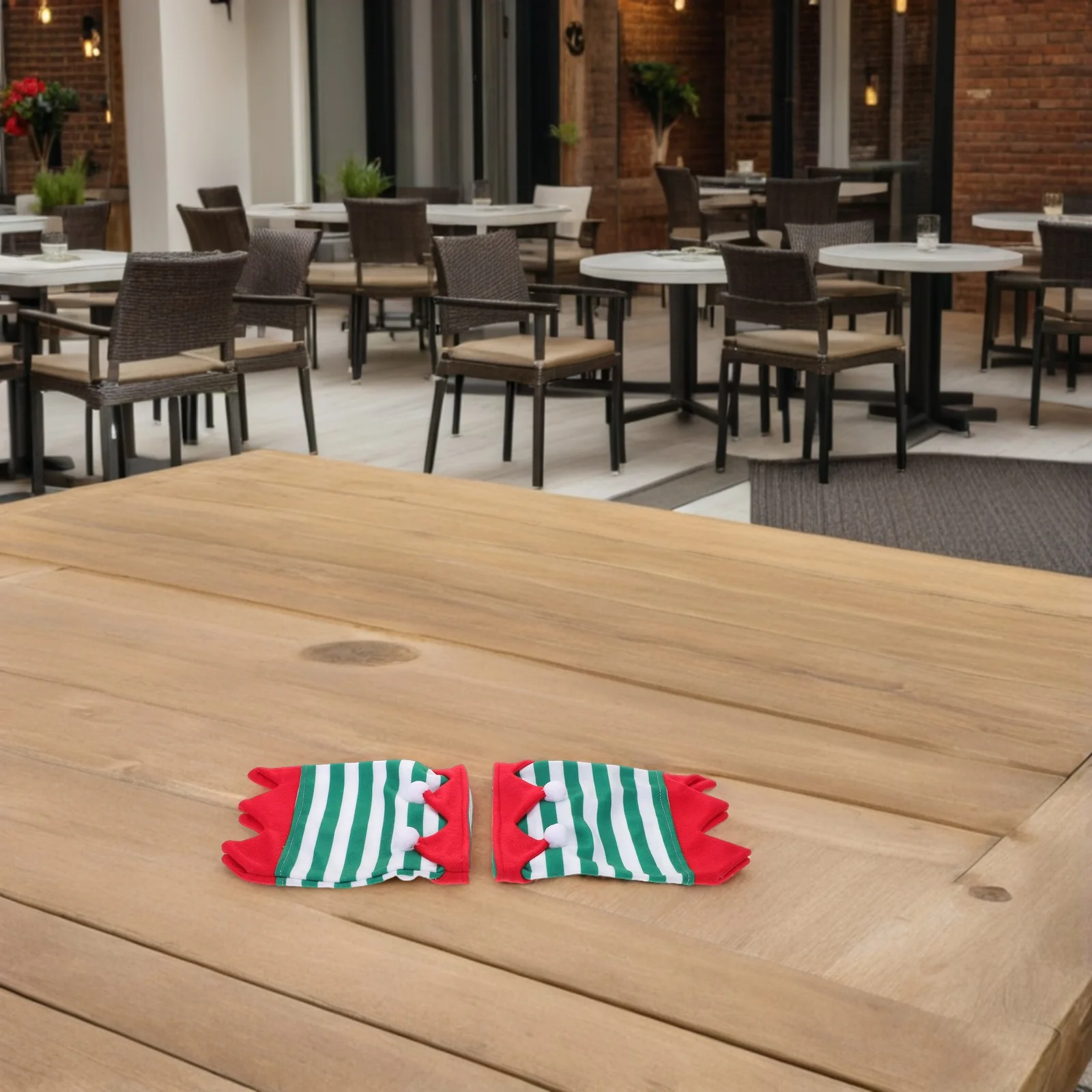 Envolturas transpirables para patas de caballo, cubiertas para patas delanteras a rayas, ajuste cómodo, decoración de seguridad para fiesta de Navidad, vendaje equino, 2 uds.