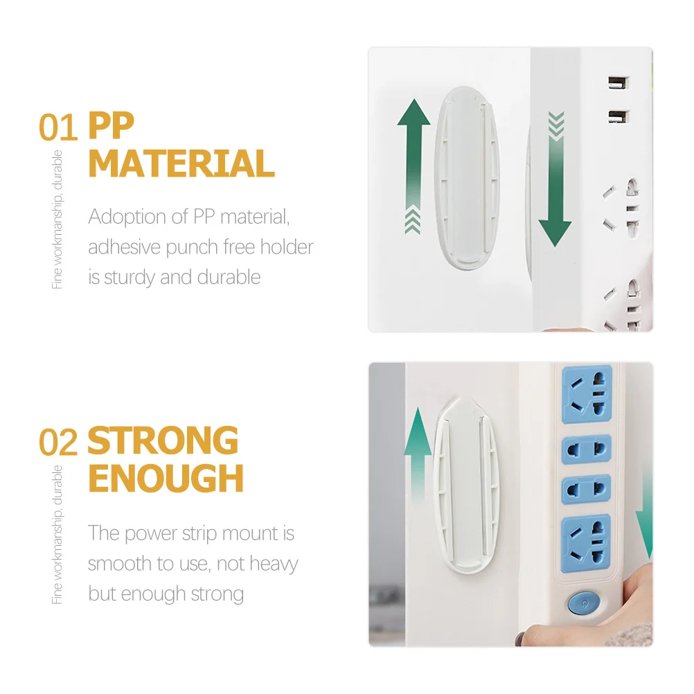 

Набор из 8 держателей для удлинителей и адаптеров без сверления, на клейкой основе, для хранения салфеток и адаптеров, гладкий, прочный, с высокой несущей способностью, для стола