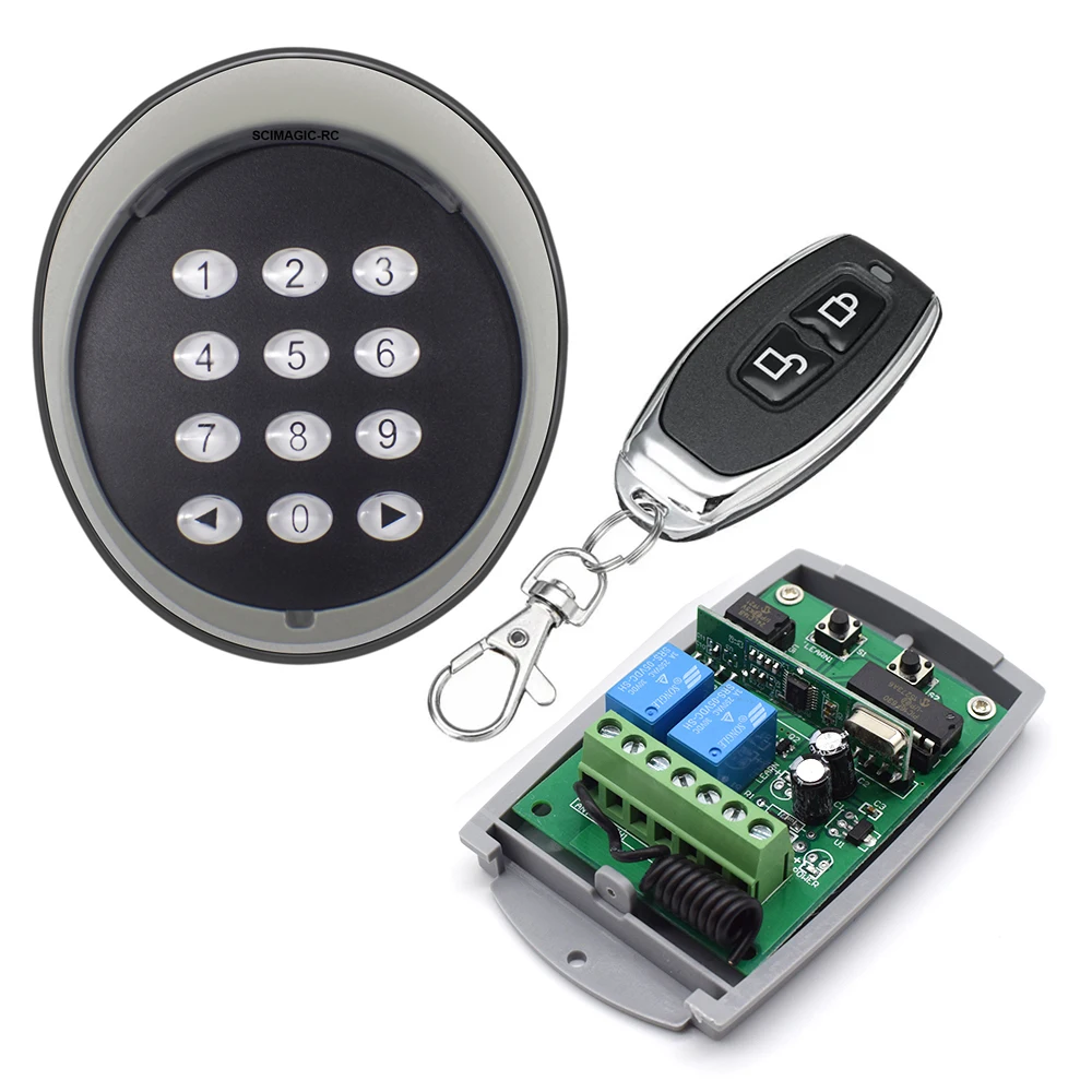 

Transmitter 433 Receiver Door Lock Access Controller Wireless Keypad Password Switch Kit For Gate Door Garage Remote Control