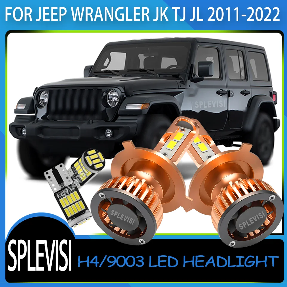 

Quick Setup Weatherproof Enhanced Brightness H4 LED HEADLIGHT For JEEP WRANGLER JK TJ JL 2011 2012 2013 2014 2015 2016 2017-2022