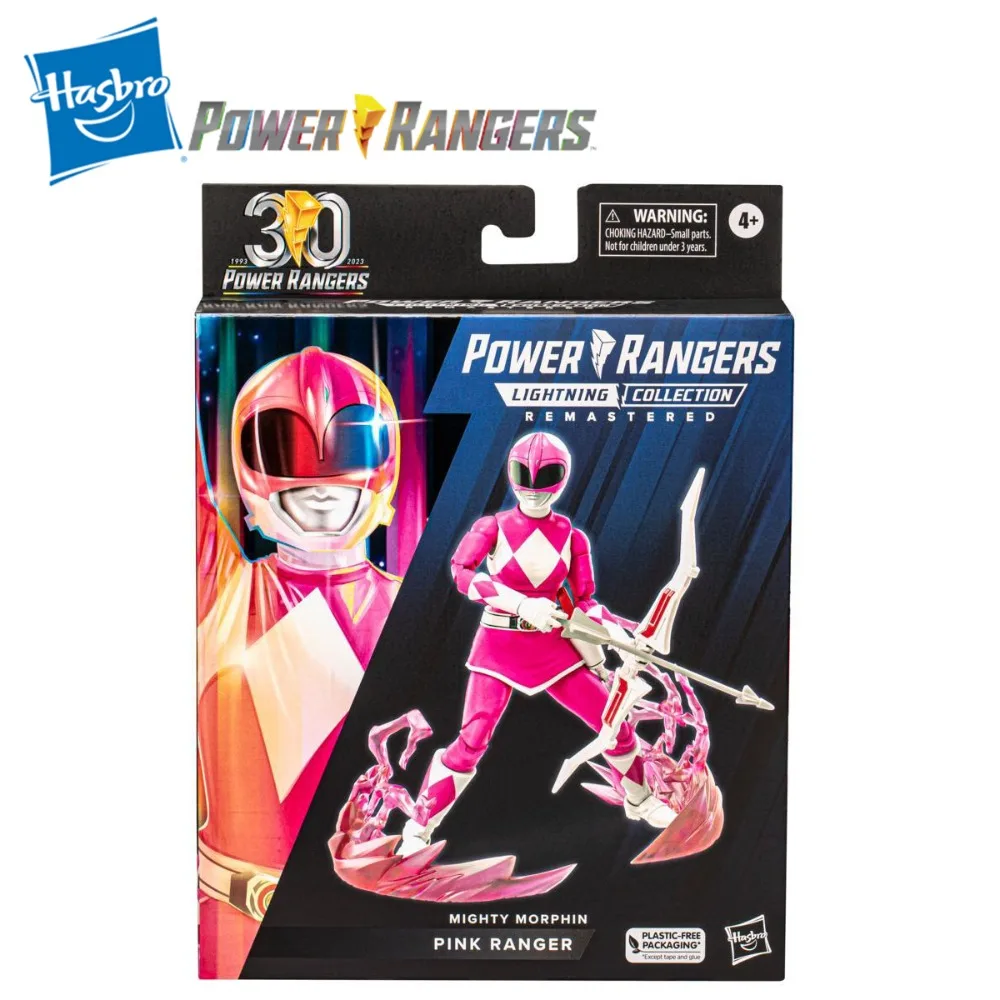 Hasbro Power Rangers 30th Lightning Collection Remastered Mighty Morphin Pink Ranger Anime Action Figure Toys Doll Holiday Gifts