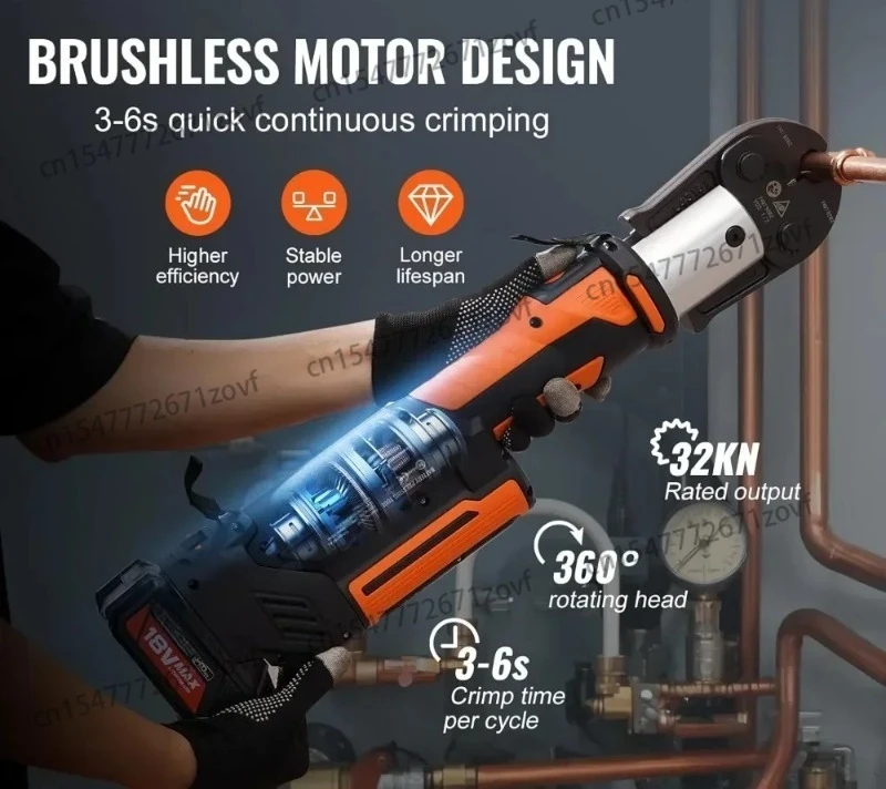 18V ProPress tube crimping tool kit for copper tube sizes 1/2 to 2 inches