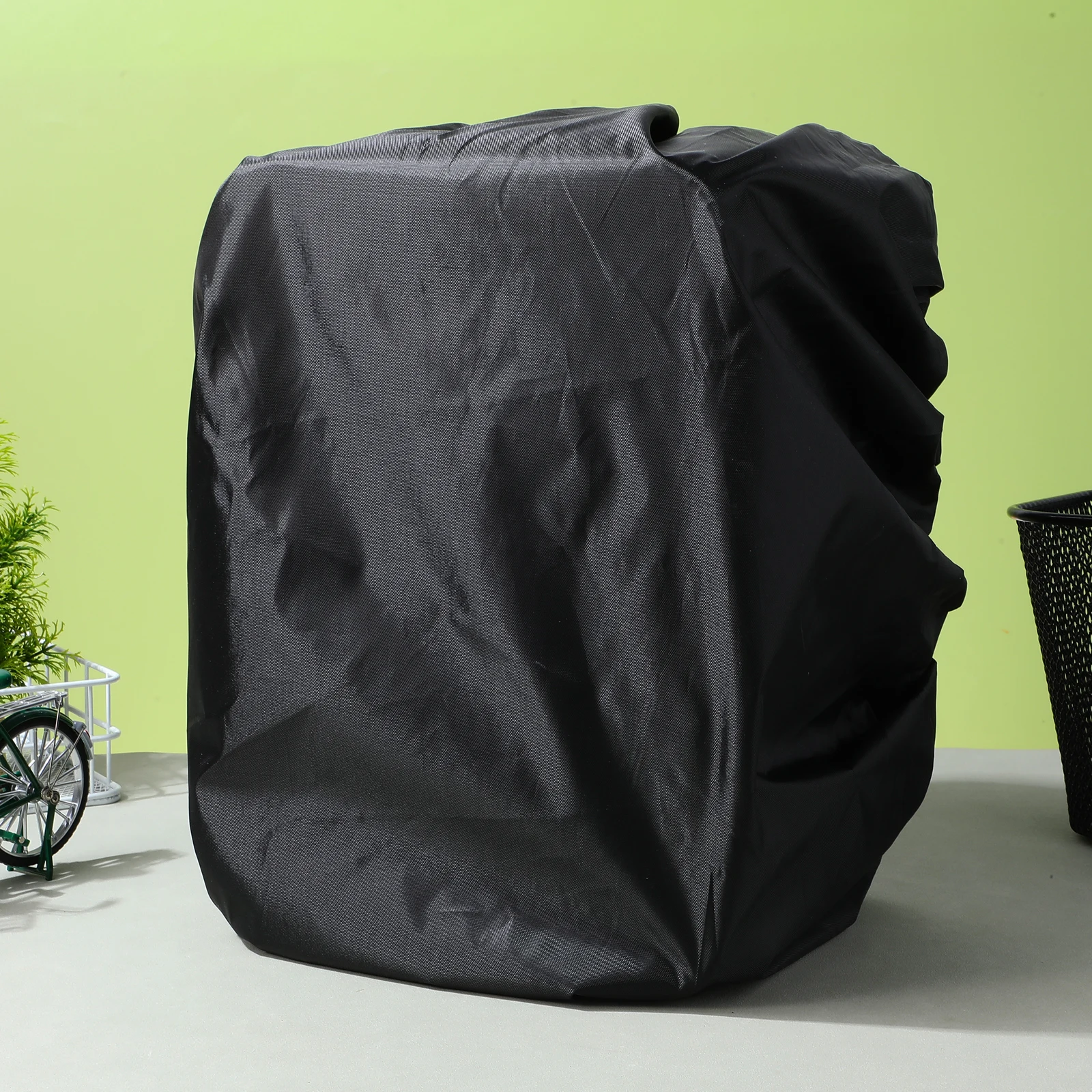 

Waterproof Bike Basket Cover Black Universal Elastic Band Rain Protection Cycling Accessory Lightweight Portable Storage