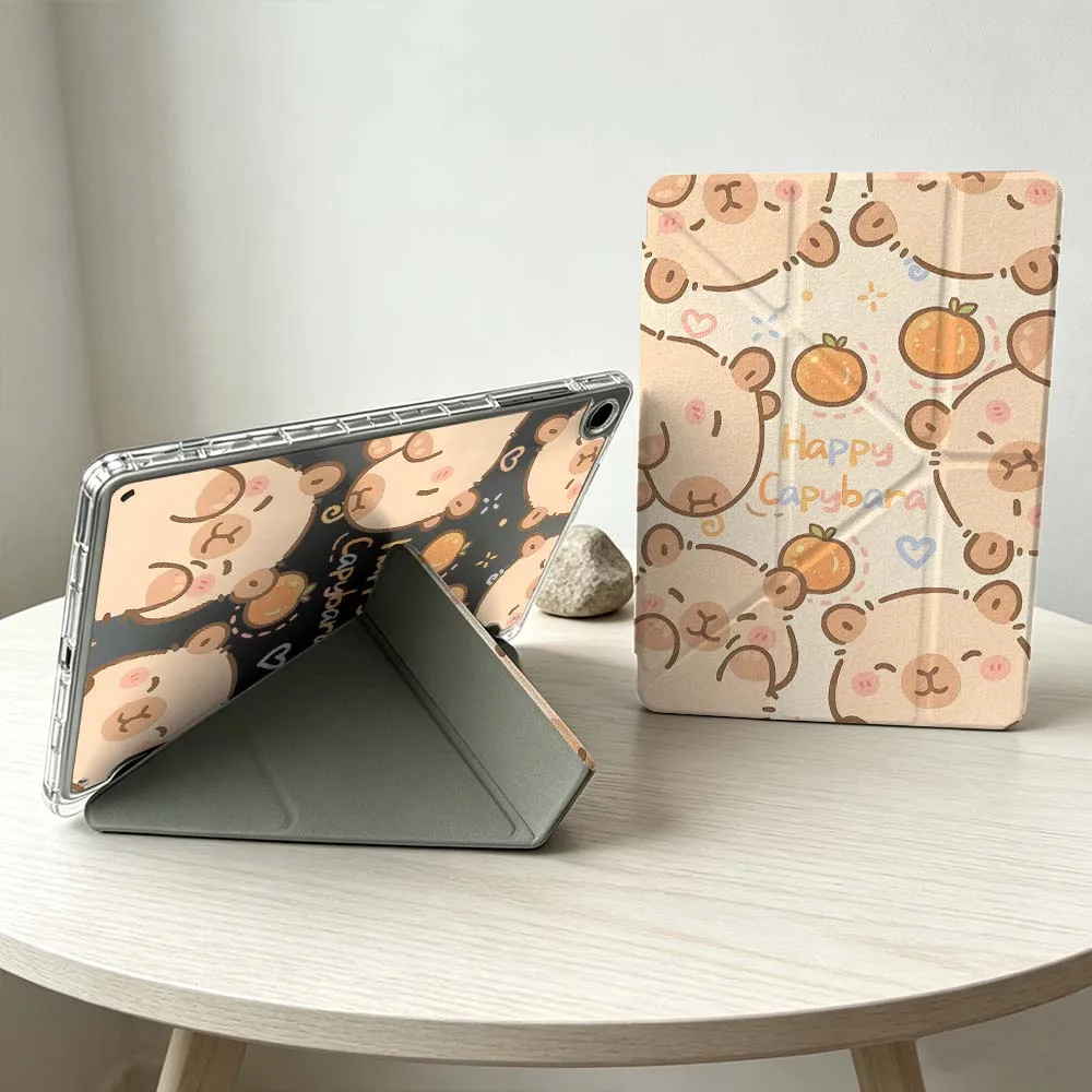 Capybara Pattern Soft For Samsung Galaxy Tab S10 S9 S8 S7 S6 A11 A10 A9 FE Plus Lite Foldable 3Y Tablet Case
