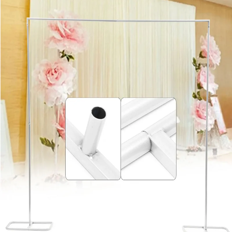 2*2.1M Large Size Wedding Rectangle Arch Door Background Wrought Iron Decorative Props Flower Rack Balloon Stand White