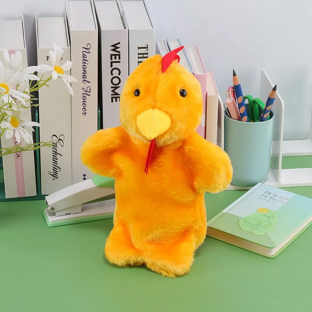 子供のためのインタラクティブな動物の形をしたぬいぐるみ,1ピース,かわいい鶏と鶏の形をしたペット,さまざまな色で利用可能