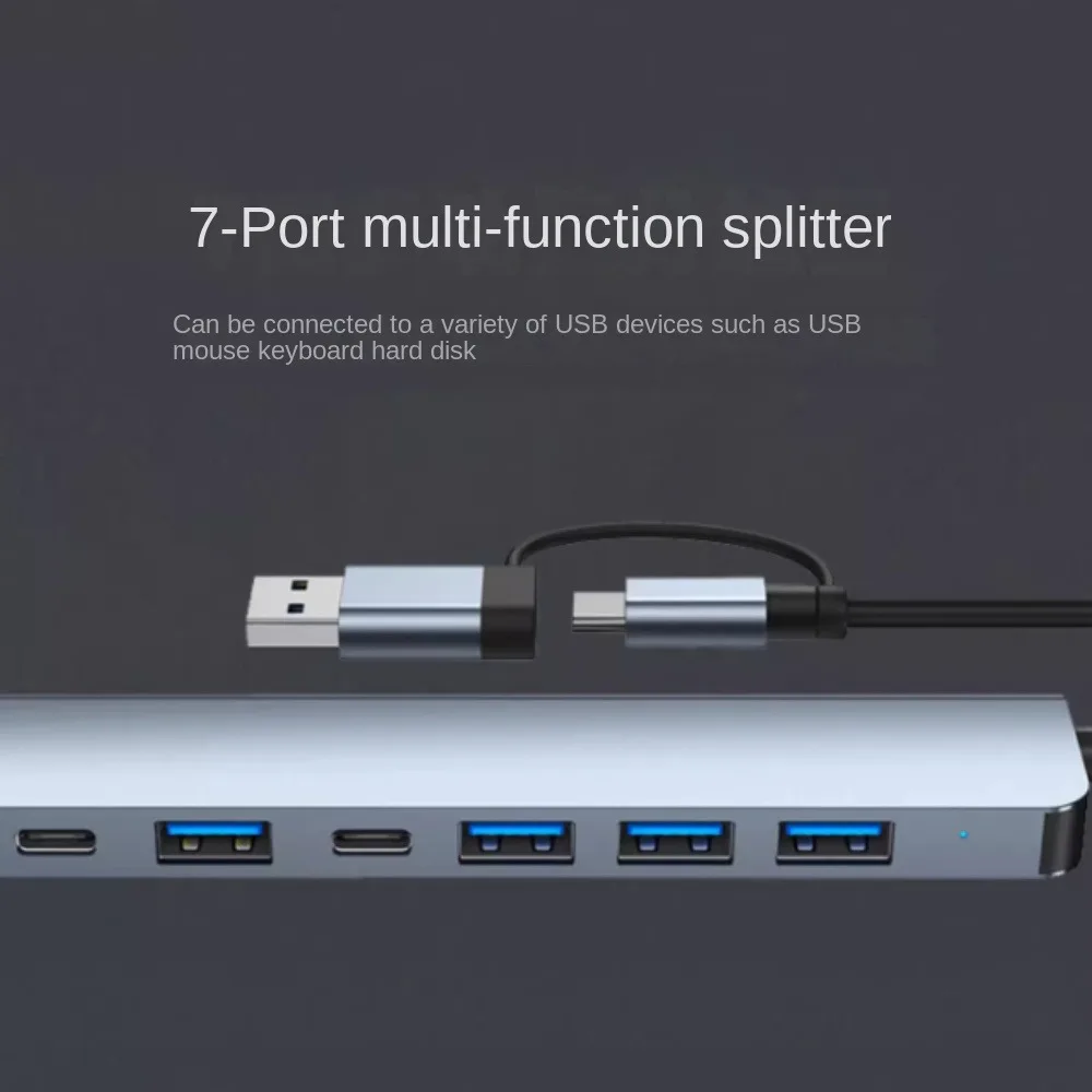 1 a 7 tipo-c doca de expansão hub divisor multi interface 7-em-1 usb divisor multifuncional pd tipo-c docking station