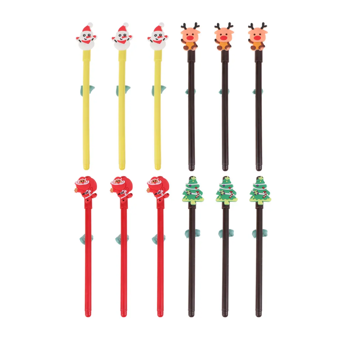 

12 Pcs Gel Pen Christmas Party Favors Santa Claus Creative Gifts Kids Cartoon Pens Lightweight Smooth Writing Experience