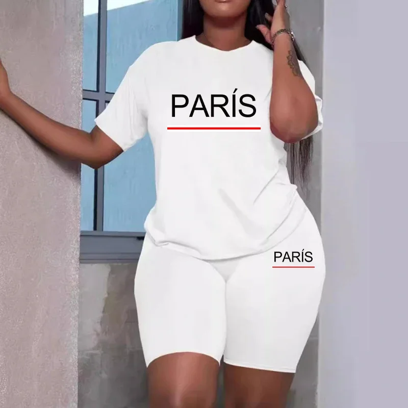 Women Tracksuit  New Quality Casual Woman Clothing Summer Two Piece Set for T-Shirts O-Neck Shorts Daily Short Sleeve Hot Sales