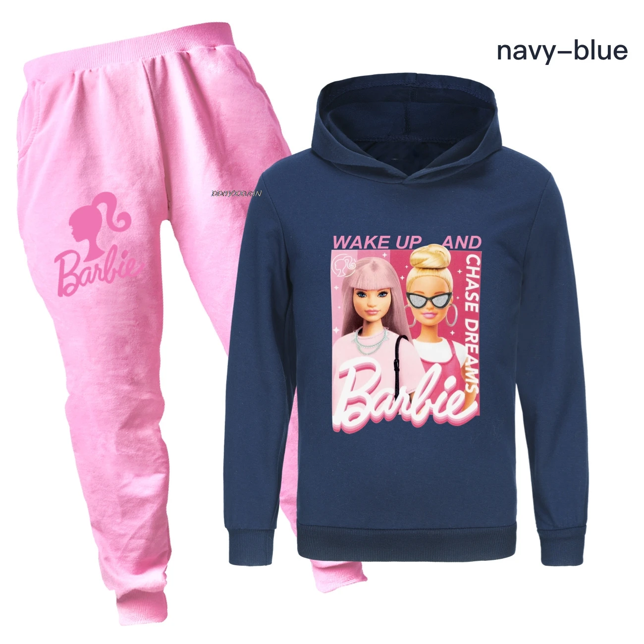 Barbie Clothes Kids Clothing Set Baby Girls Cartoon Hoodie Pants 2pcs Suits Children\'s Clothing Boys Tracksuits