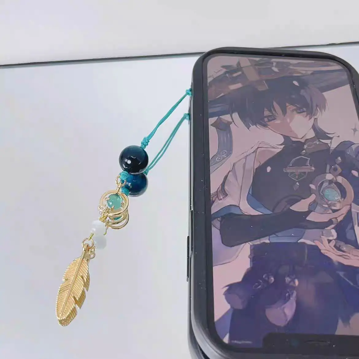 Game Genshin Impact Balladeer Wanderer Cosplay Scaramouche Kunikuzushi Phone Chain Pendant Keyring Bag Keychain Jewelry Gift