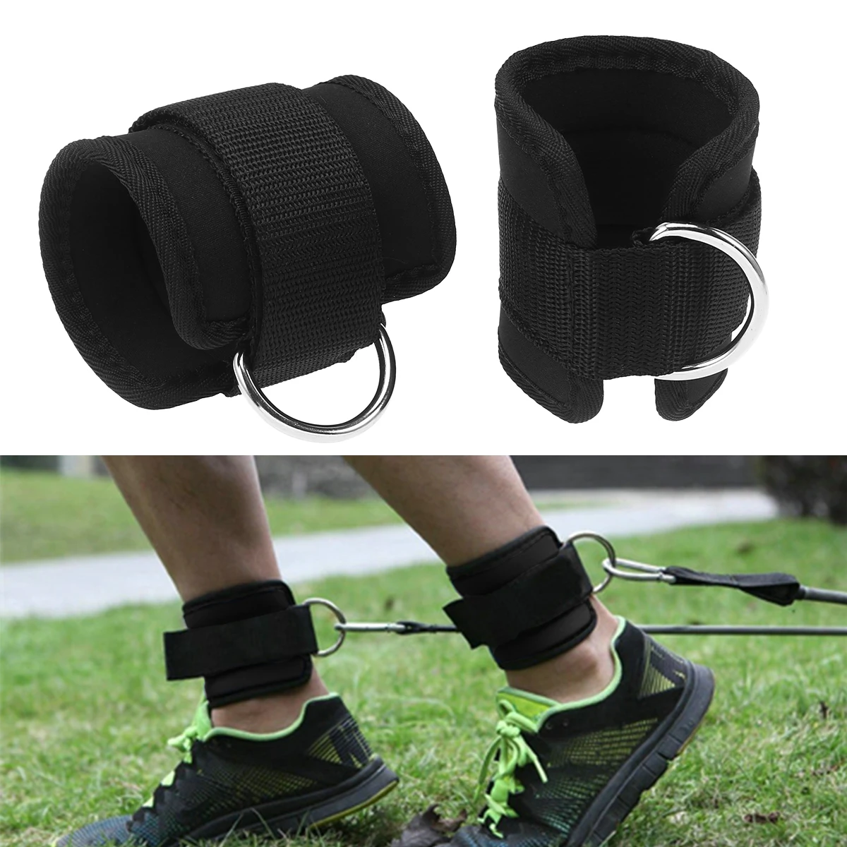 

2Pcs Ankle Strap Adjustable Ankle Weight Wrist Straps With Buckle For Fitness Exercise Water Aerobics Leg Core Strength Training