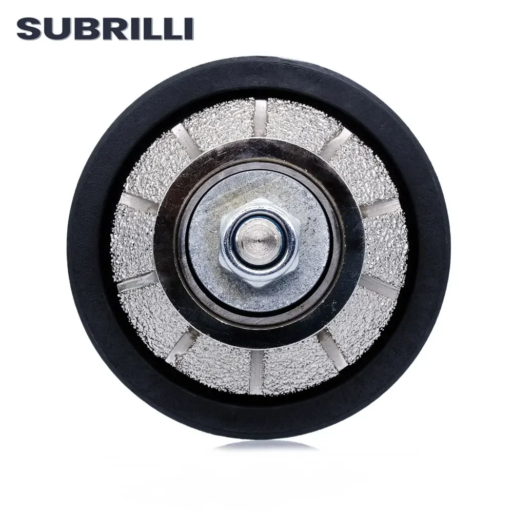 SUBRILLI-muela perforadora manual soldada al vacío E10, perfil de borde biselado, muela para amoladora angular, granito, mármol, piedra abrasiva