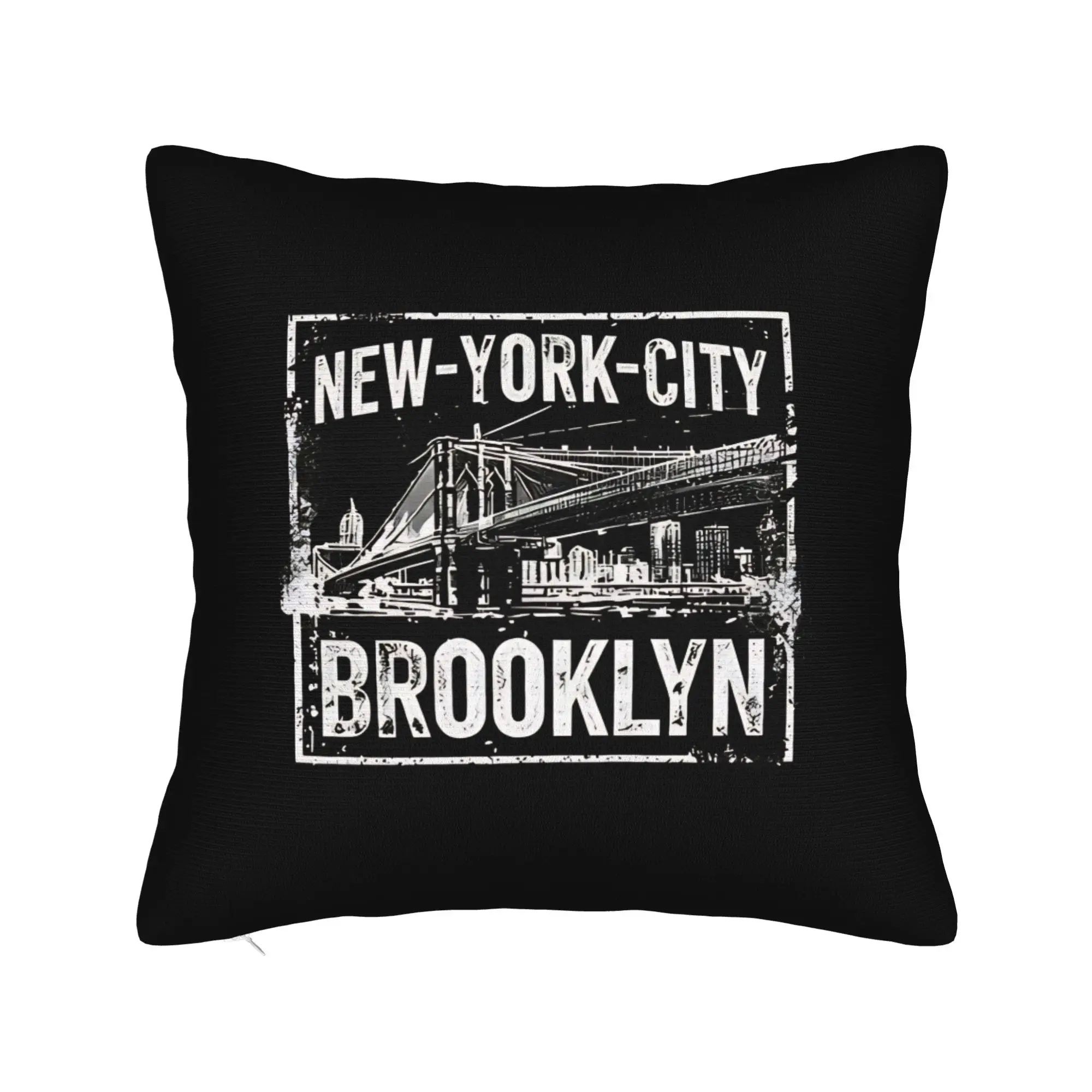 Brooklyn Bridge Black and White Style Pillow Case  Comfy Pillow Cover For Sofa Couch Bed Living Room Vintage Pillowcases