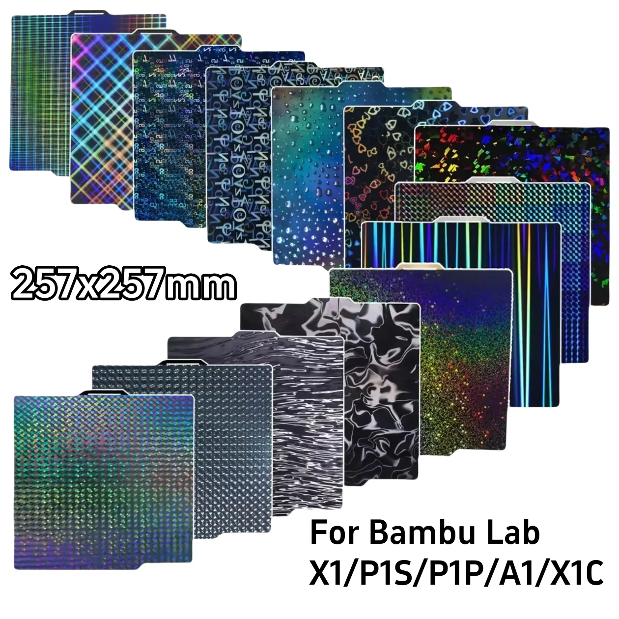 

Bambulab Build Plate 257x257 Пружинный стальной лист Pei smooth Peo H1H Лист A1 x1c P1S сборная пластина 3d-принтер Bamboo Lab UpgradeBed