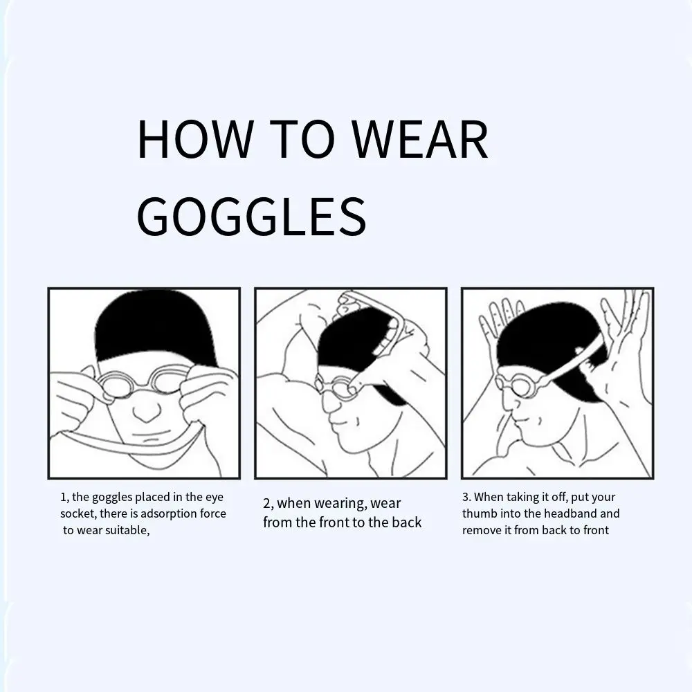 نظارات سباحة مضادة للضباب 0 ~-9.0 إطار مرآة من السيليكون نظارات سباحة قصر النظر مع حزام بنجي مرن بدون تسرب