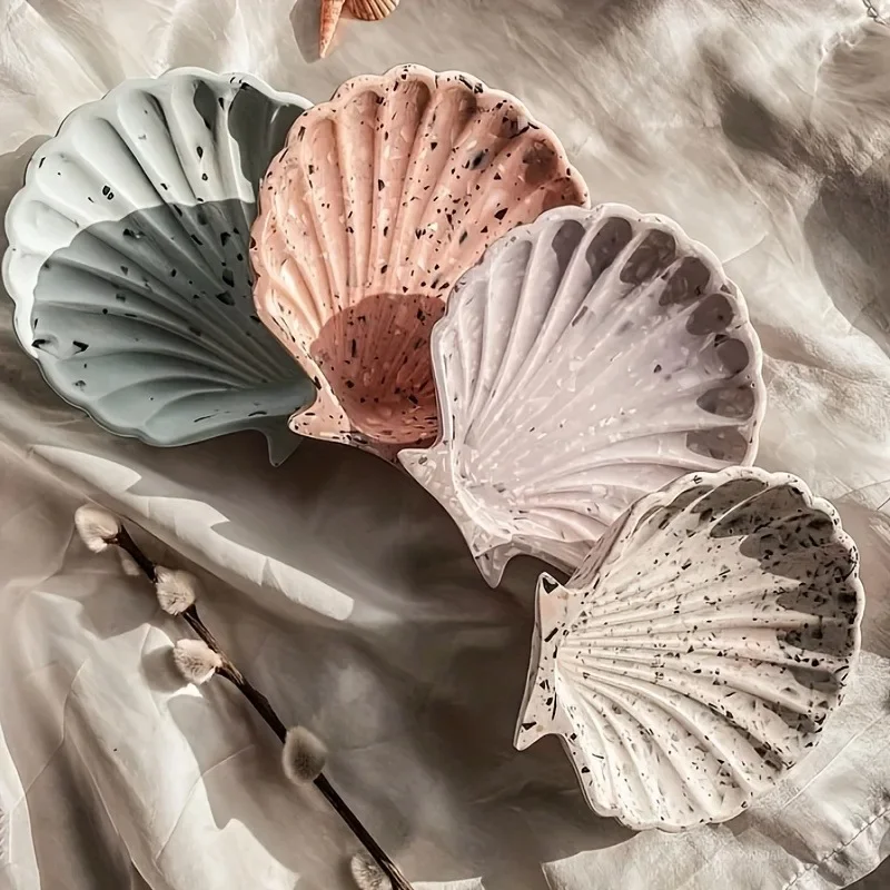 1pc Ocean Style Shell Jewelry Tray Resin Mold, Necklace And Earring  Tray Silicone Epoxy Mold Seashell Molds Resin Molds Plaster