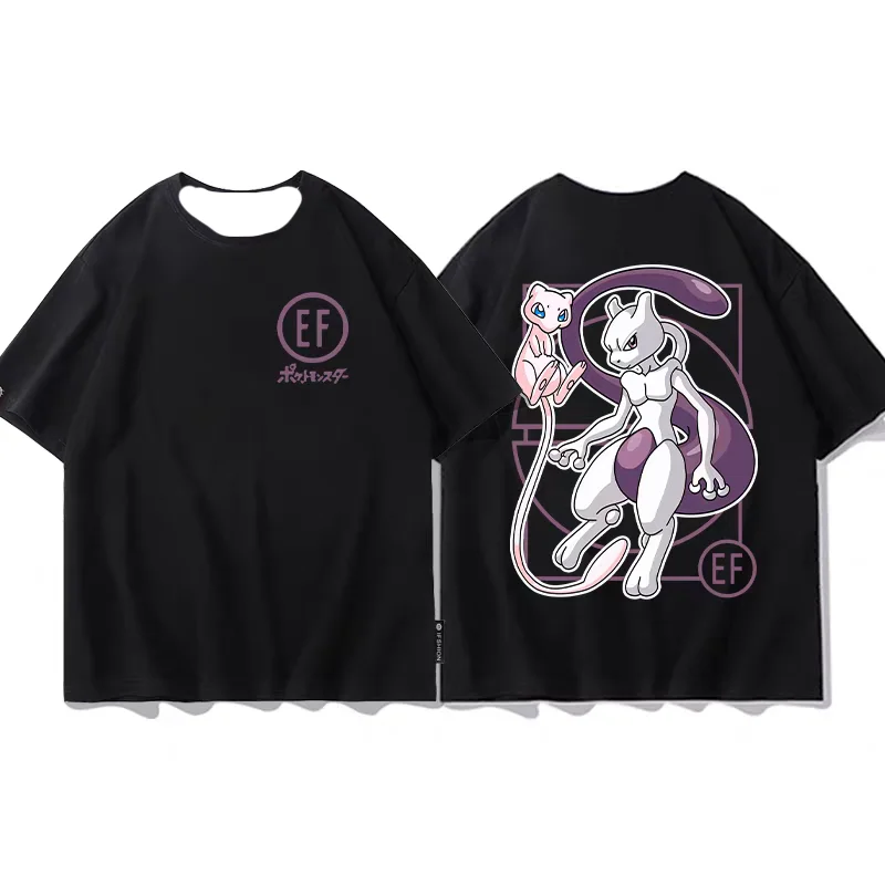 poke-mon-co-branded-camiseta-de-manga-curta-masculina-verao-criancas-pikachu-sonho-gengar-roupas-mare-vestido-pai-filho