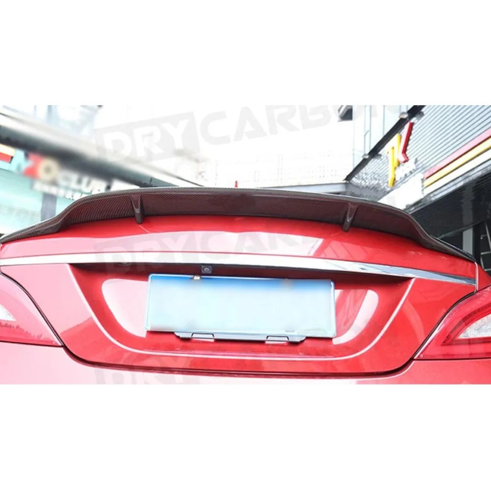 Carbon Fiber Duckbill Rear Trunk Wing Spoiler For Benz CLS Class W218 CLS300 350 500 CLS550 CLS63 Sedan 2012-2017 Wings FRP view 5