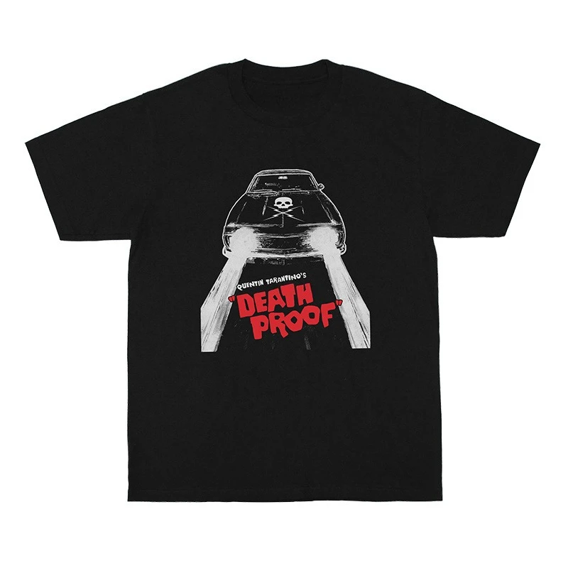 Death Proof T-shirt - Short Sleeve, Black Cotton, Loose Fit