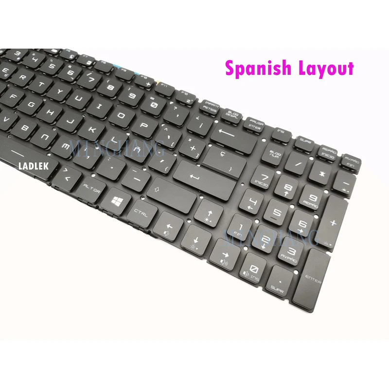 M   Spanish Teclado for MSI GP62 7QF/GP62 7RE/GP62M 7REX Leopard Pro keyboard