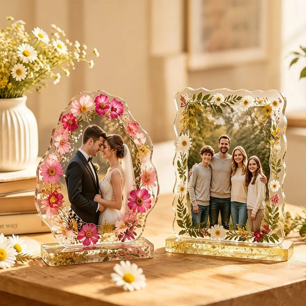 Reusable Photo Frame Drip Mold DIY Wave heart Silicone Resin Mold Square Oval Shape Easy Release Heart Frame Mold