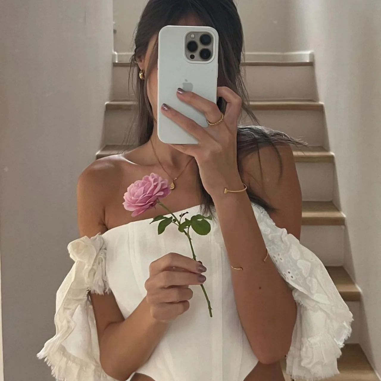 

customized women's adult fashion clothing with lace sleeves camisole top niche design sense one shoulder exposed waist strapless